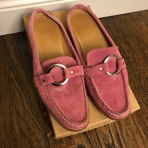 EUC Like New Coach Pink Lexie Suede Slip-on Mules